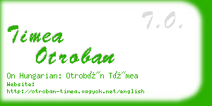 timea otroban business card